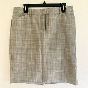 Express Gray Plaid Pencil Skirt